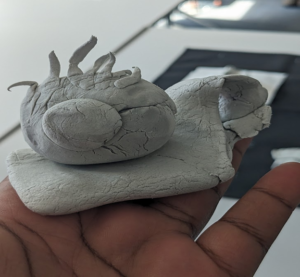 a model of a clay eye by Favour